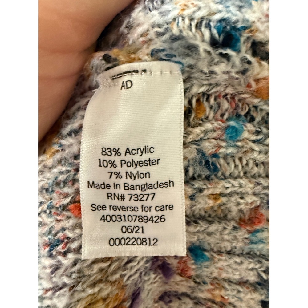 Womens M Flecked Confetti Knit Mock Neck Sweater Thick Speckled Textured - Picture 5 of 16